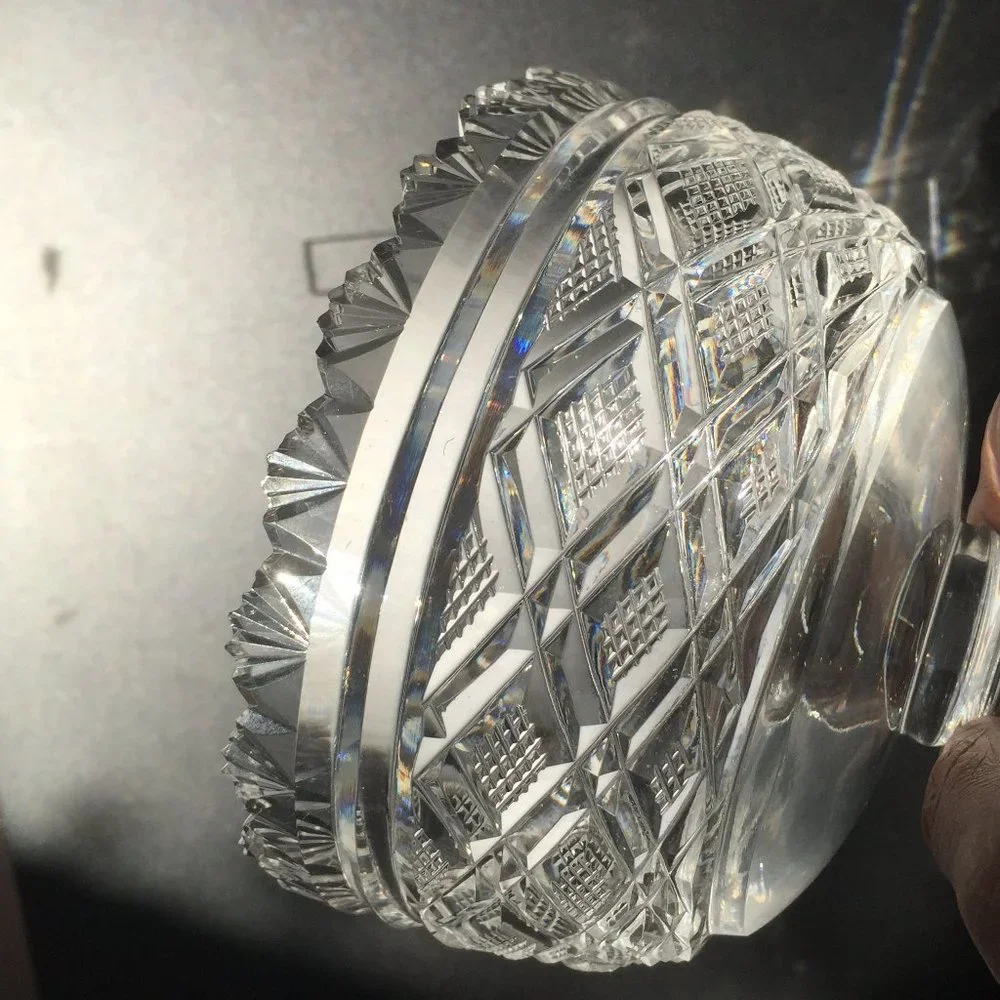𝐑𝐀𝐑𝐄 ! Waterford Crystal Georgian Strawberry Master Cutter Footed Candy Bowl